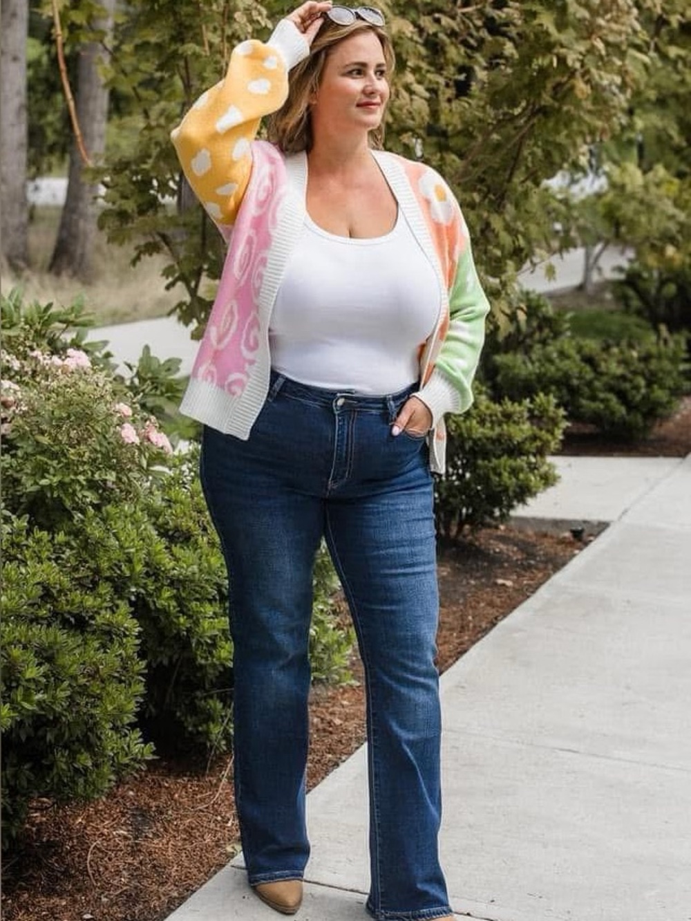 Sunny Side Up Cardigan (NWT) Multi Floral, Small - Picture 6 of 16